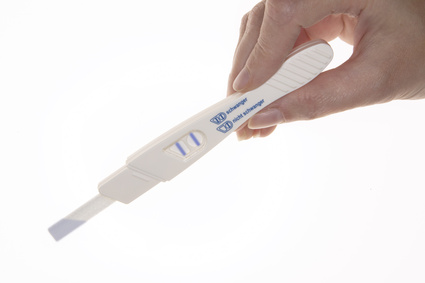 Frau, Schwangerschaft Test, close-up